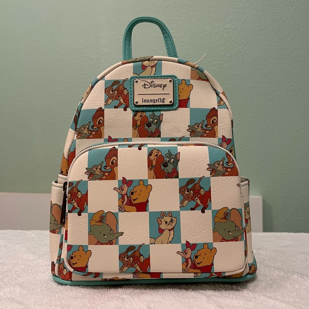 Disney Teal Best Friends Bag! Disney multi mint sidekick Loungefly Mini Backpack